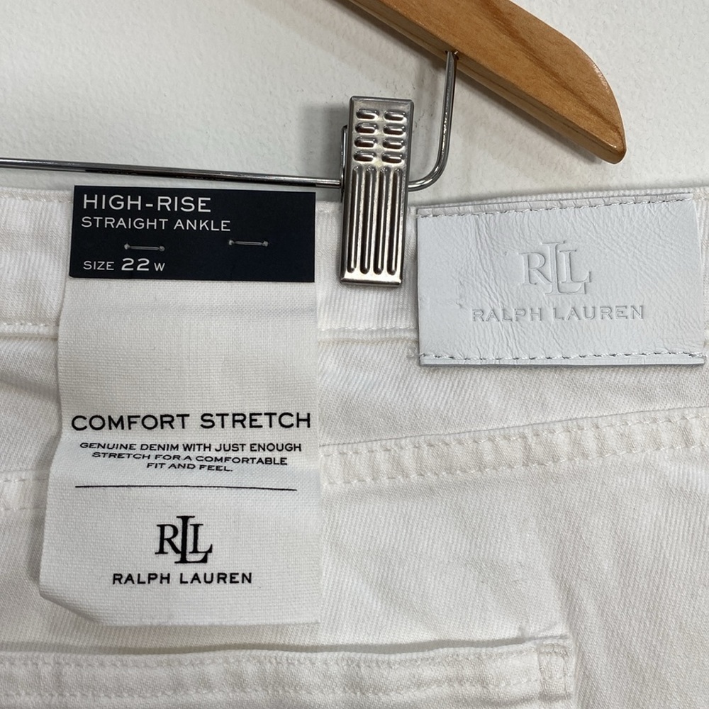 Lauren Ralph Lauren Jeans High Rise Straight Ankle Comfort Stretch Women's 22W - Picture 5 of 12